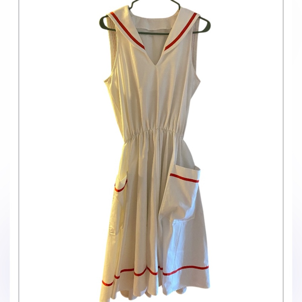 Homemade vintage sailor dress.￼size medium.